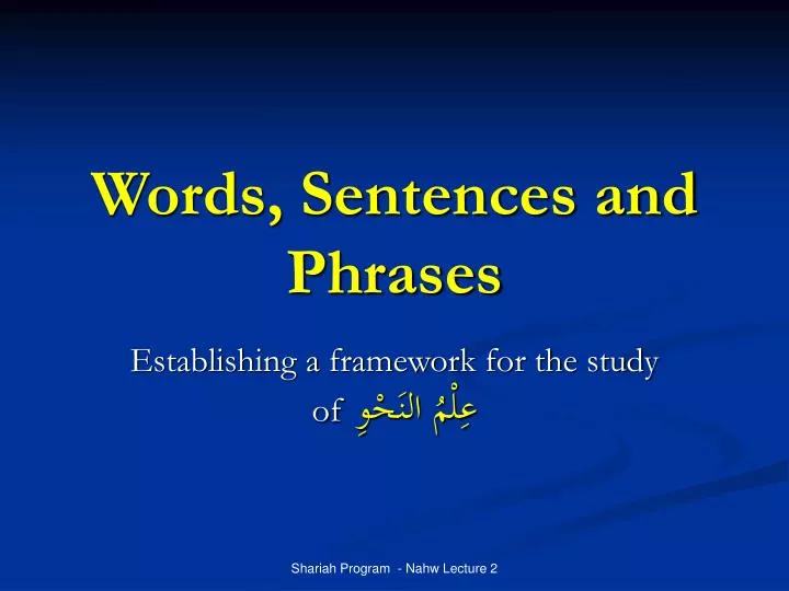 words sentences and phrases