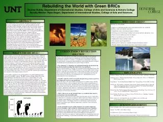 Rebuilding the World with Green BRICs