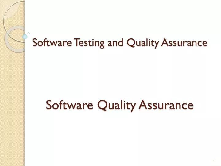 software testing and quality assurance software quality assurance