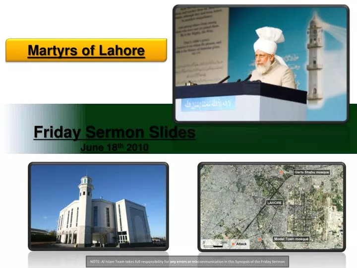 friday sermon slides june 18 th 2010