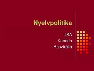 Nyelvpolitika