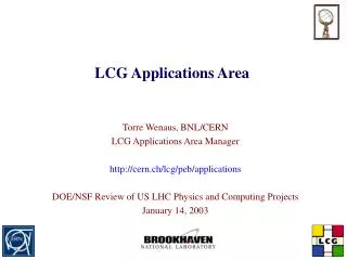 LCG Applications Area