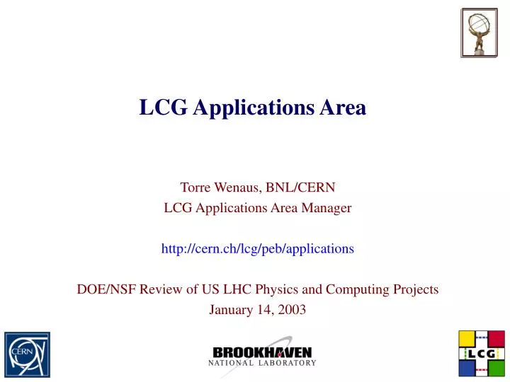 lcg applications area