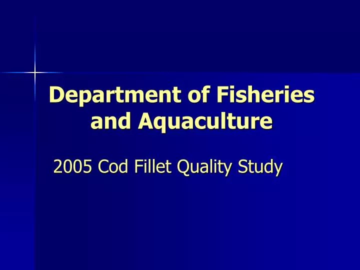 department of fisheries and aquaculture