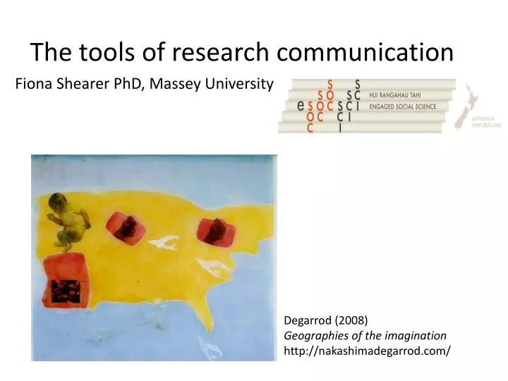 the tools of research communication