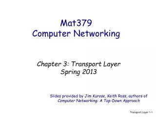 Mat379 Computer Networking