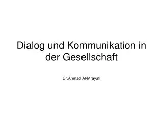 dialog und kommunikation in der gesellschaft