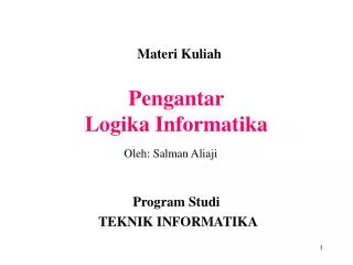 pengantar logika informatika