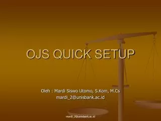 ojs quick setup