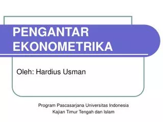pengantar ekonometri ka