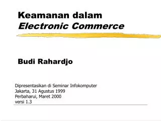 keamanan dalam electronic commerce