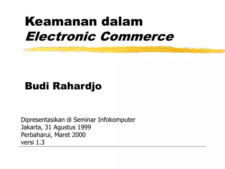 keamanan dalam electronic commerce