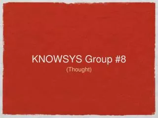 KNOWSYS Group #8