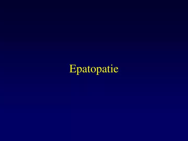 epatopatie