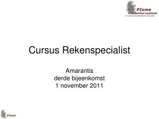cursus rekenspecialist