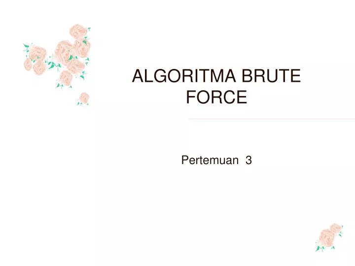 algoritma brute force