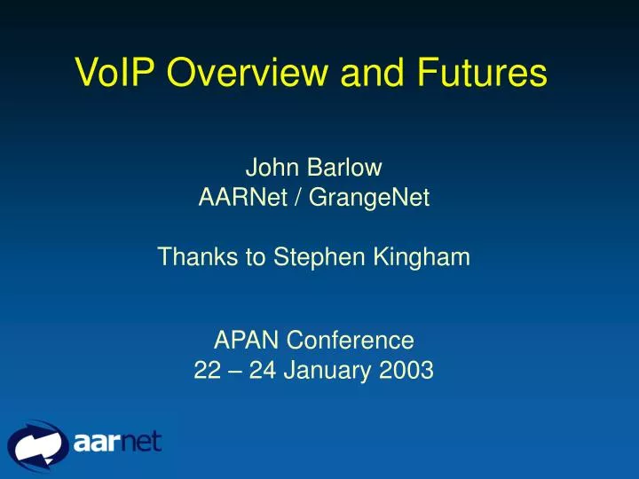 voip overview and futures