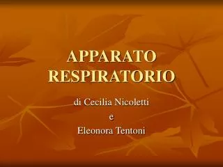 apparato respiratorio