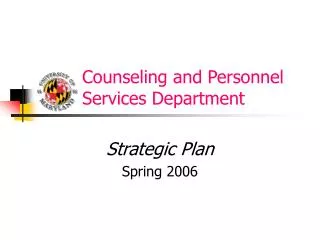 Counseling and Personnel Services Department
