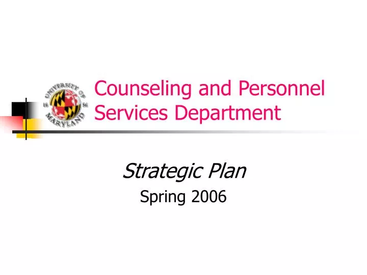 counseling and personnel services department