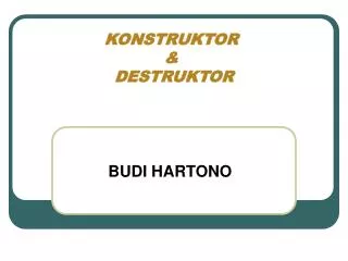 konstruktor destruktor