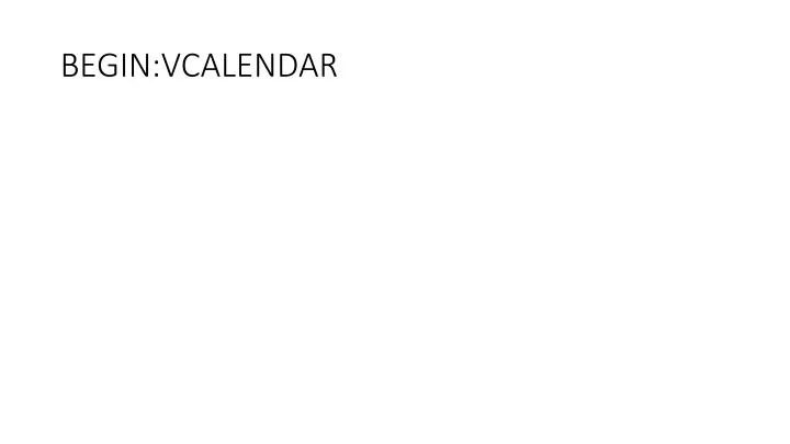 begin vcalendar