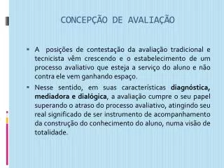 concep o de avalia o