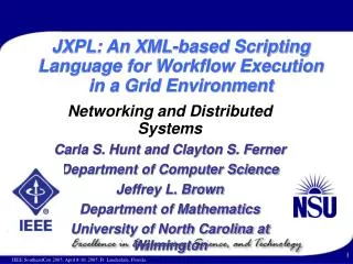 JXPL: An XML-based Scripting Language for Workflow Execution in a Grid Environment