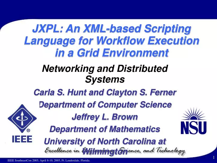 jxpl an xml based scripting language for workflow execution in a grid environment