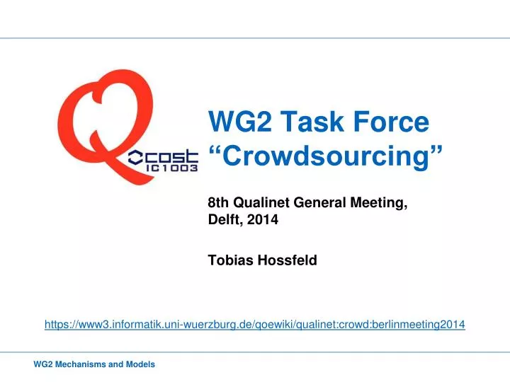 wg2 task force crowdsourcing