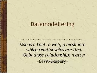 datamodellering
