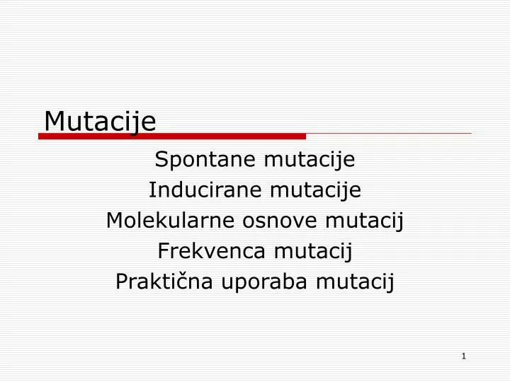 mutacije