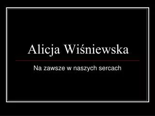 alicja wi niewska