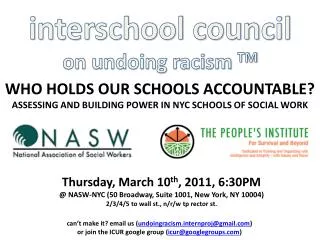 interschool council on undoing racism TM