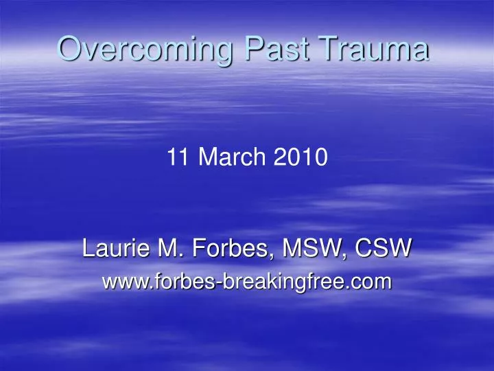 overcoming past trauma