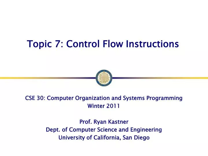 topic 7 control flow instructions
