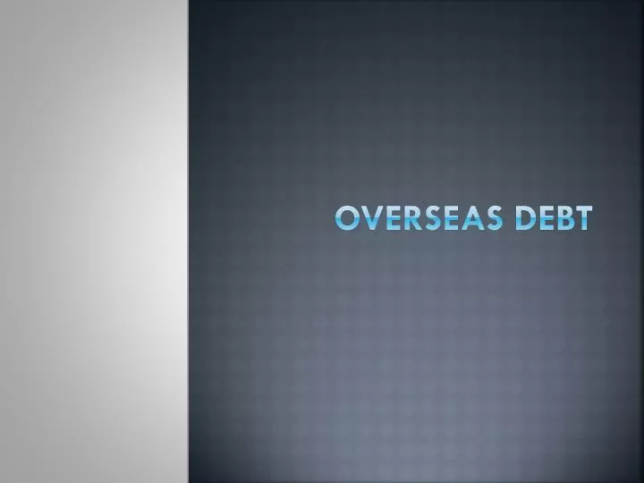 overseas debt