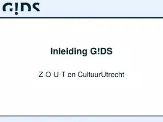 inleiding g ds