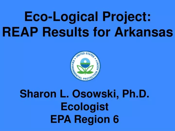 eco logical project reap results for arkansas