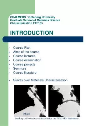 Course Plan Aims of the course Course lectures Course examination Course projects Seminars