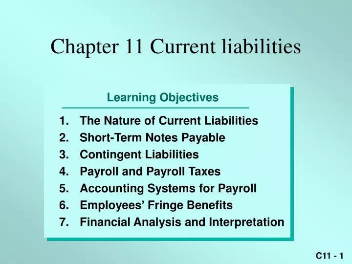 chapter 11 current liabilities