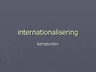 internationalisering