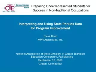 Preparing Underrepresented Students for Success in Non-traditional Occupations