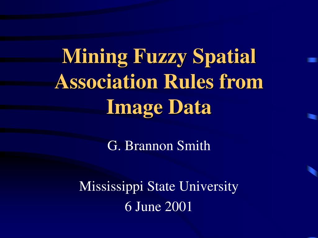 PPT - Mining Fuzzy Spatial Association Rules from Image Data PowerPoint ...