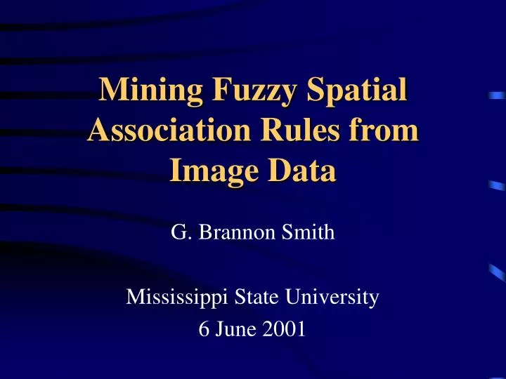 mining fuzzy spatial association rules from image data