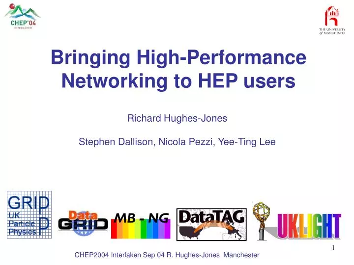 bringing high performance networking to hep users