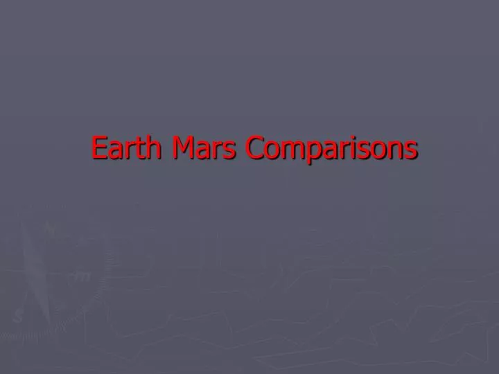 earth mars comparisons