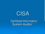 CISA - slide 1