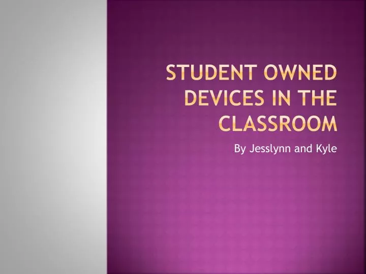 student owned devices in the classroom