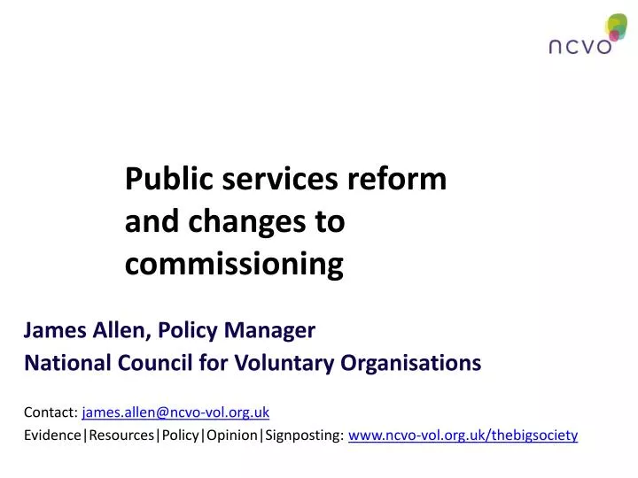 public services reform and changes to commissioning